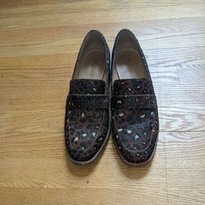 Madewell Alex Heeled Loafer in Painted Calf Hair